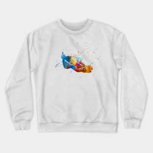 Man with wings in watercolor Crewneck Sweatshirt